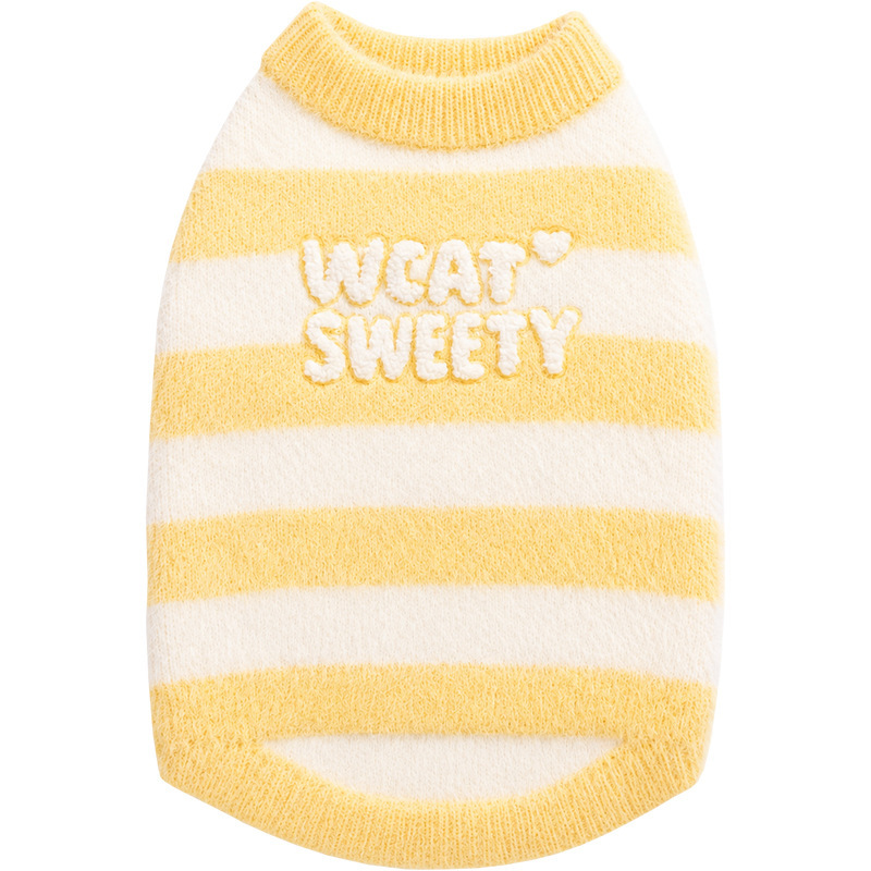 Pet sweater with letter pattern
