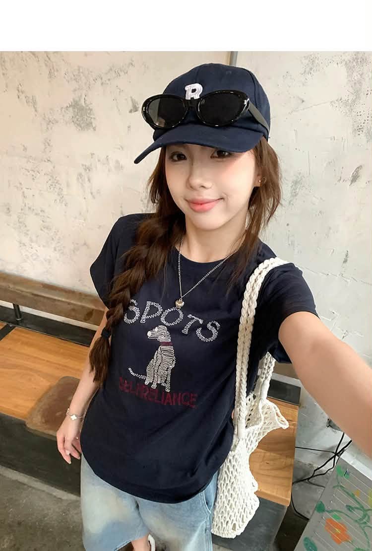 Áo thun ngắn tay cổ tròn in hình chú chó SPOTS XONXEN SHOP 88770 – Image 2