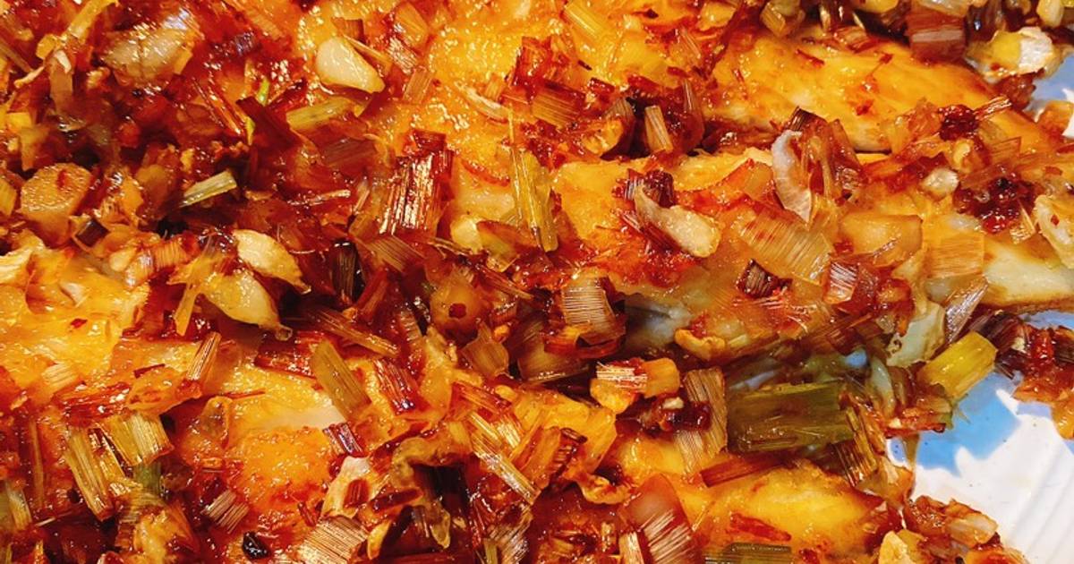 Cá chiên sốt nước mắm sả tỏi 🧄
