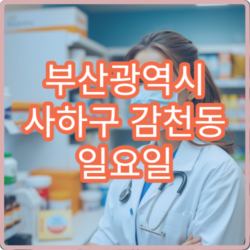 부산광역시 사하구 감천동 일요일 약국 위치 정리