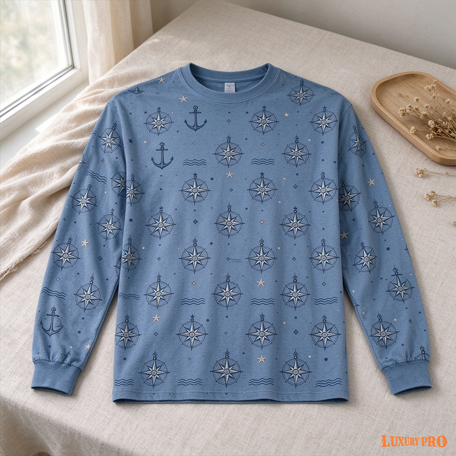 AOP PTB Long Sleeve T-Shirt With Cuffs - Birdseye Mesh