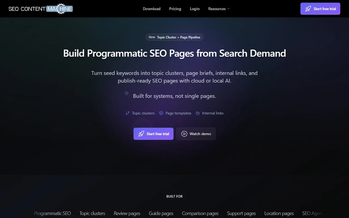 Captura de SEO Content Machine AI