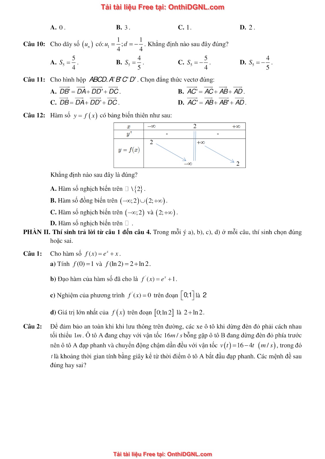 32 đề phát triển minh họa môn toán - có đáp án