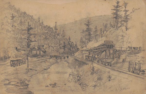 Shamokin Creek in a shower 1851