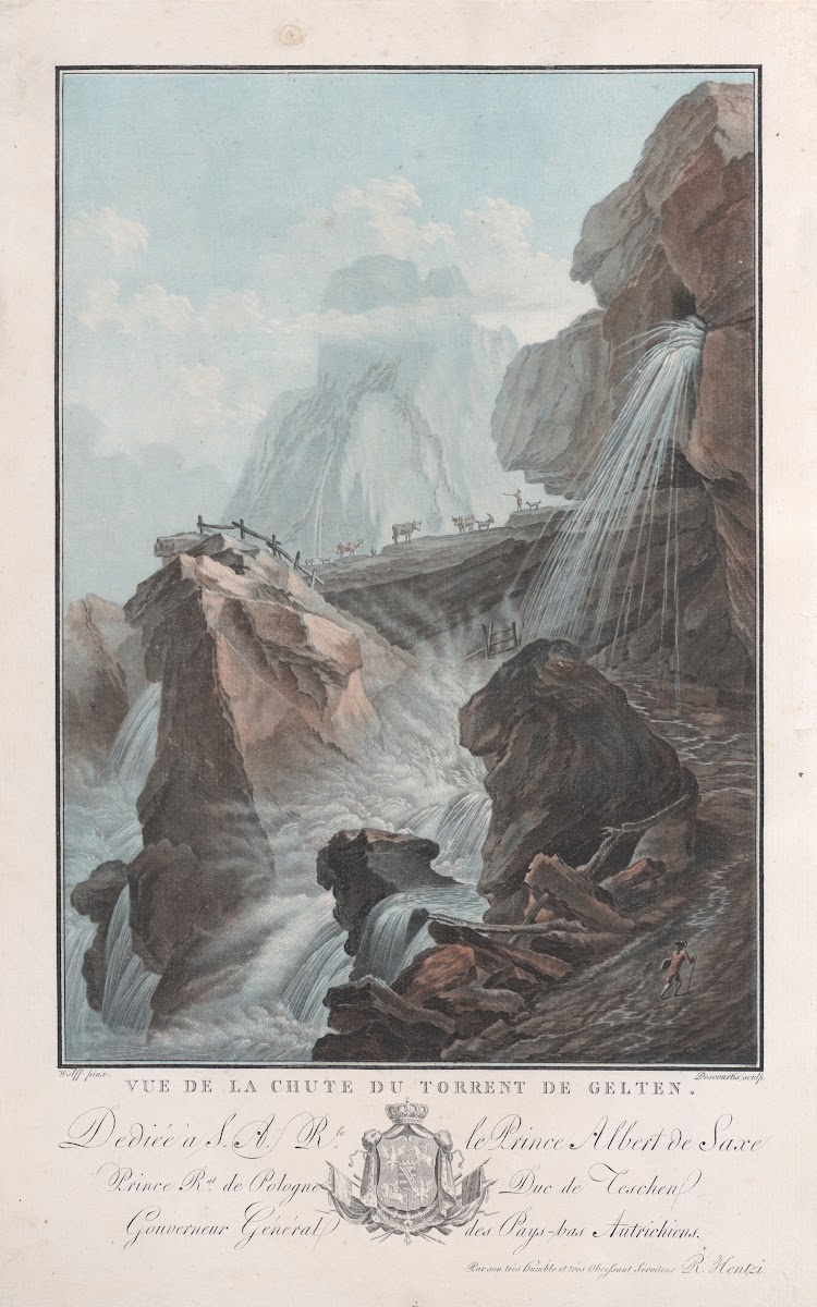 Vue de la chute du torrent de Gelten 1785