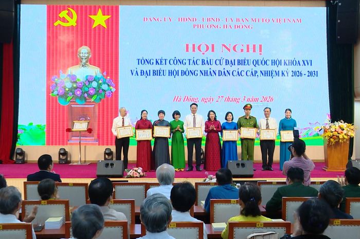 Phường Hà Đông tổng kết công tác tổ chức bầu cử - Đài Phát thanh và truyền hình Hà Nội