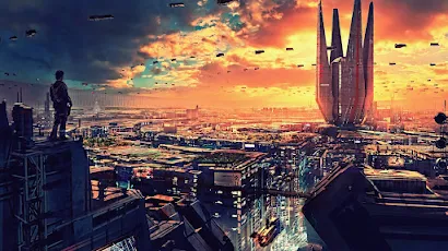 Artwork, Futuristic City, Science Fiction, Digital Art, Concept Art 4K Wallpaper Background