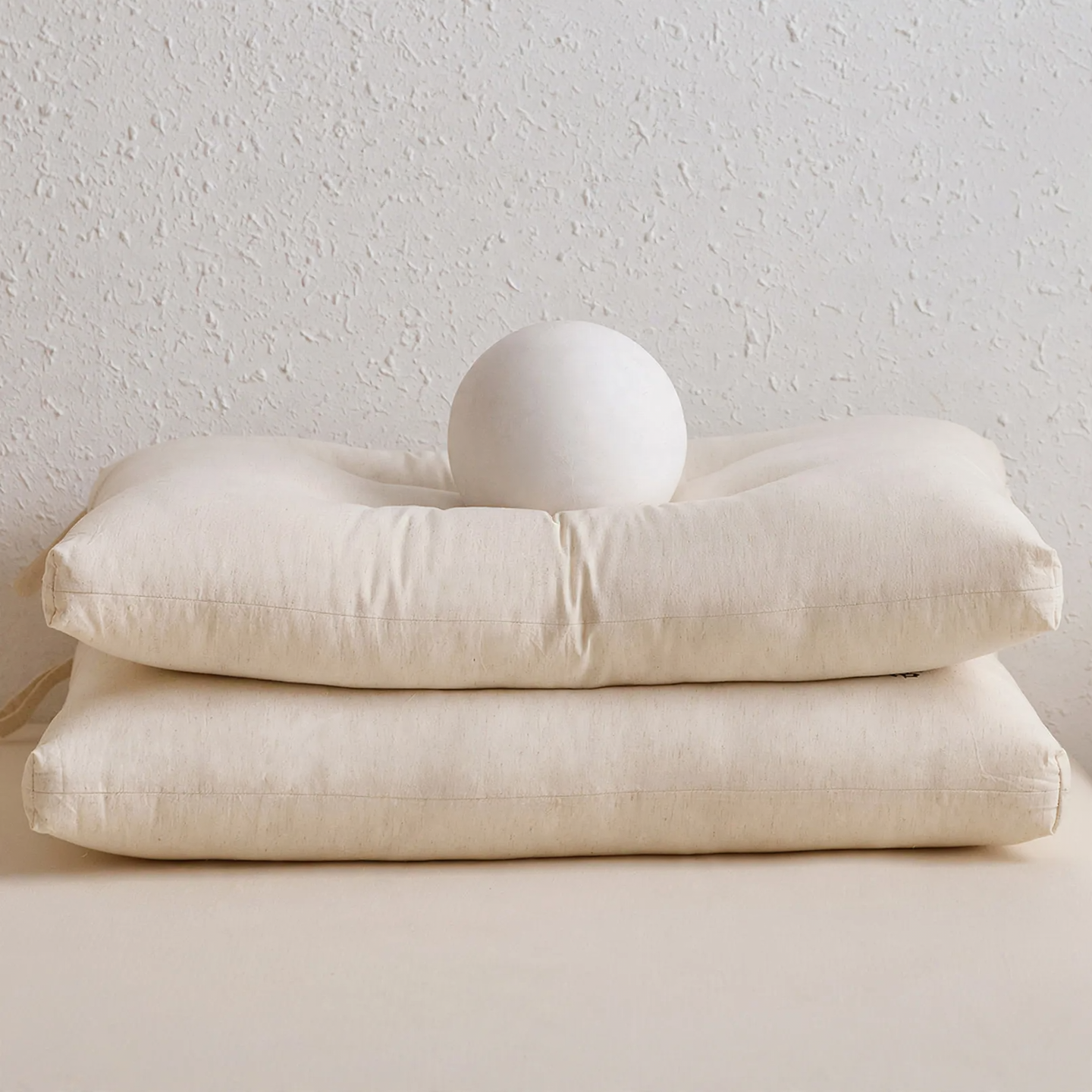 Baumwoll-Leinen-Kissen mit Nackenstütze, 48×74 cm