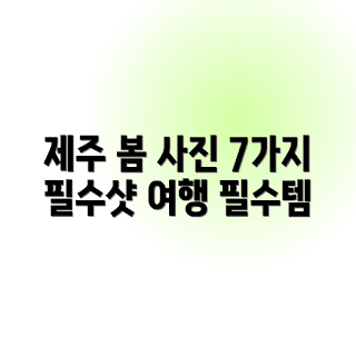 제주 봄 여행, 제주 사진 명소, 기억에 남는 제주, 제주 여행 팁, 제주 봄 풍경
