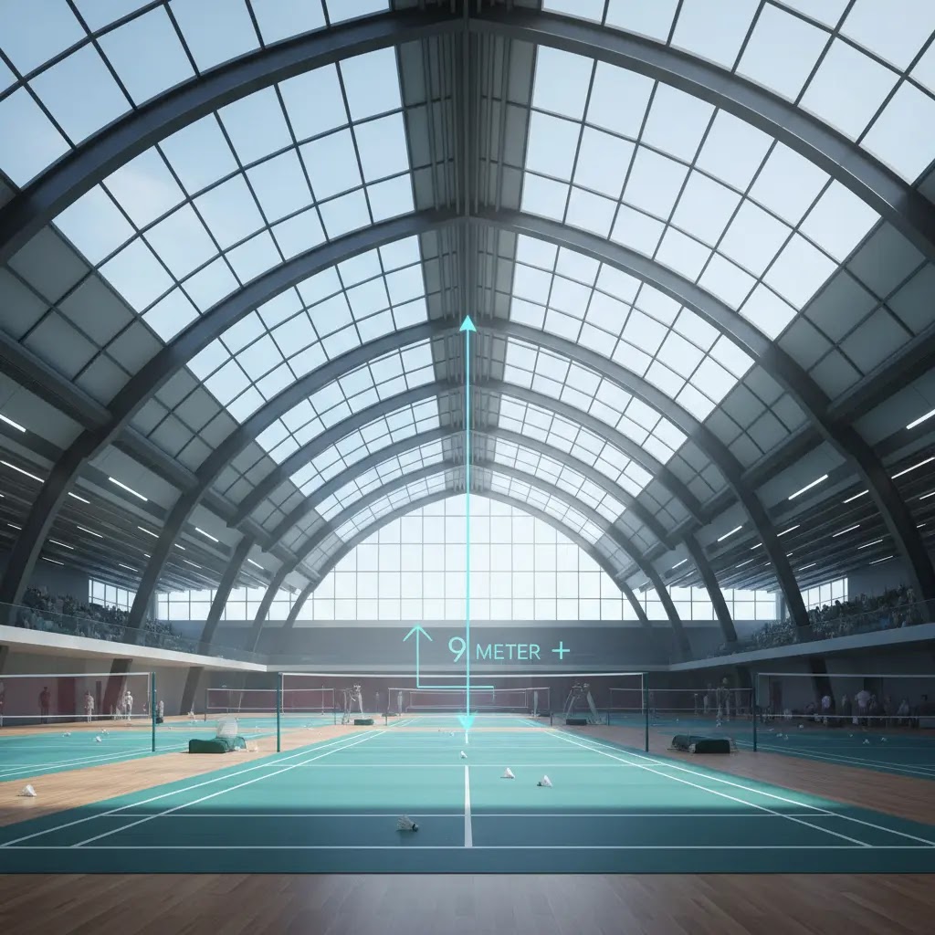 Tinggi Atap Ideal untuk Lapangan Badminton Berdasarkan Standar