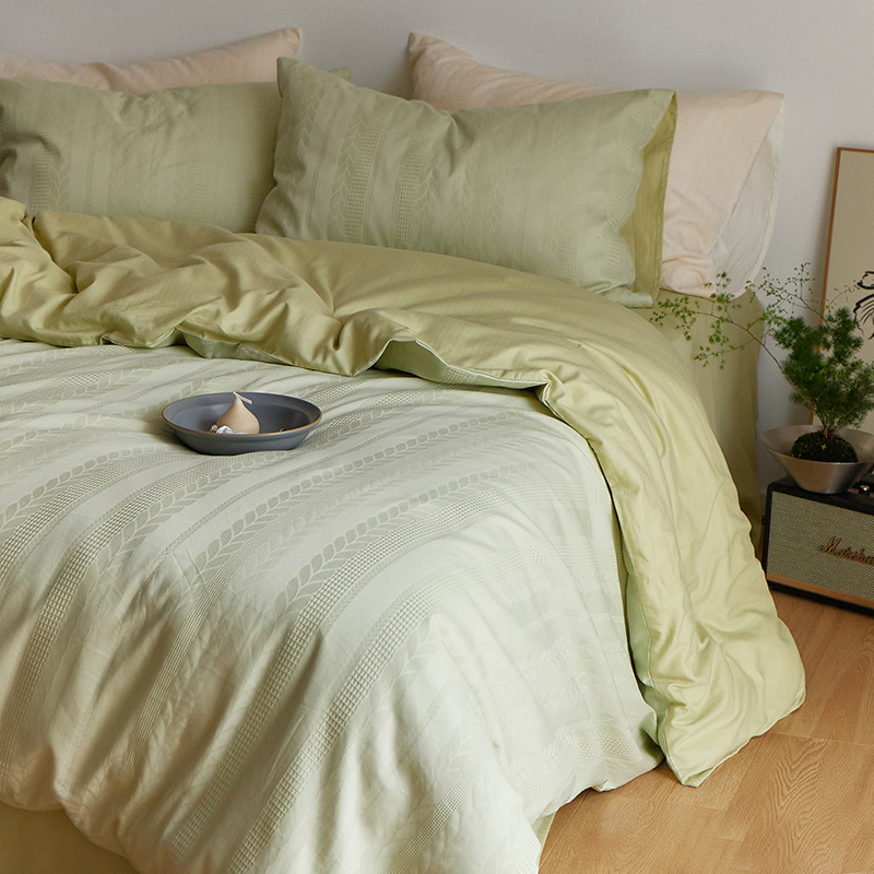 Cotton Bedding Set, 4-piece, Jacquard Pattern