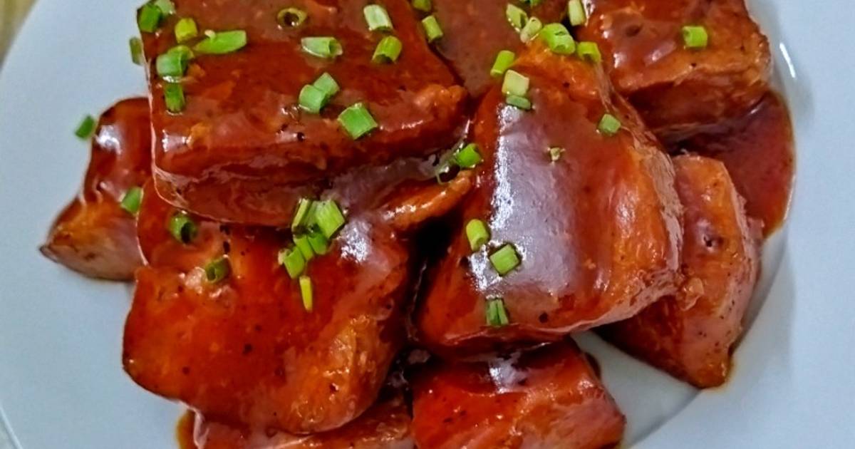 Cá ngừ áp chảo sốt chua ngọt