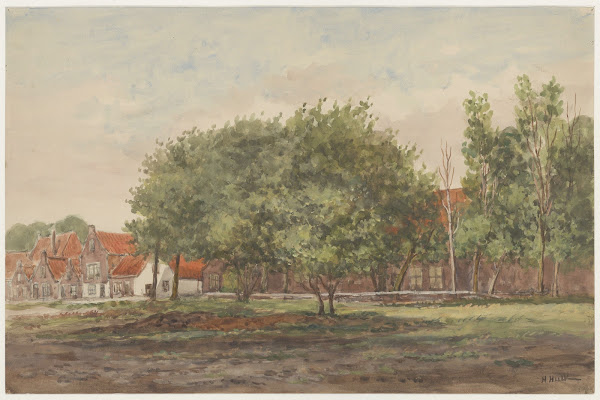 Jacobstraat en Gedempte Voldersgracht met terrein der gesloopte gasfabriek 1904