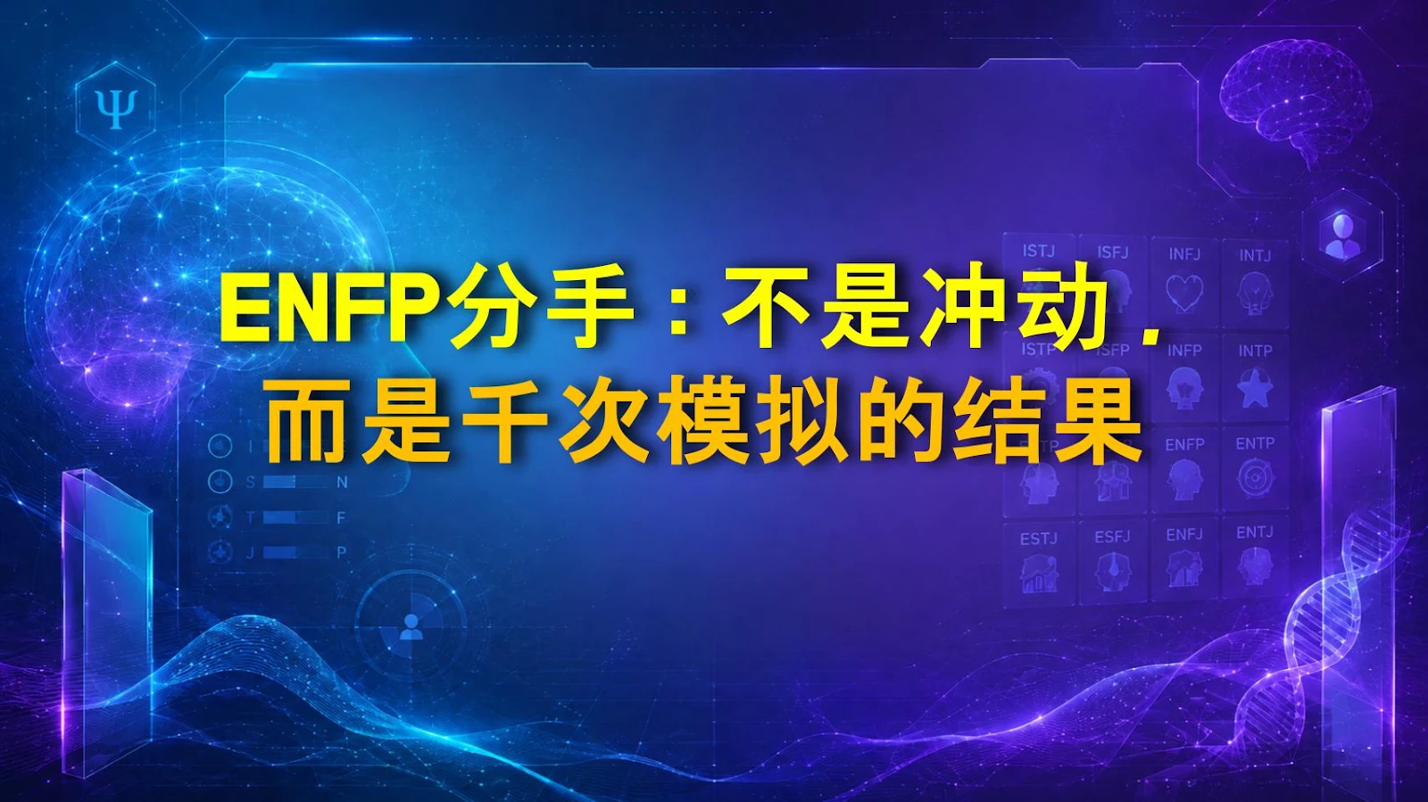 ENFP分手：不是冲动，而是千次模拟的结果