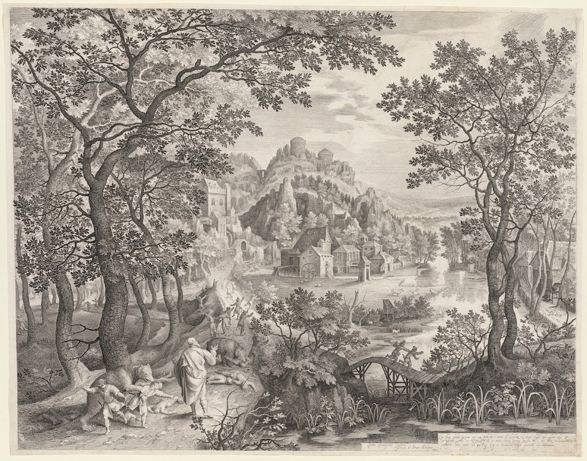 Elisha Cursing the Children of Bethel Who Are Being Devoured by the Bears 1602