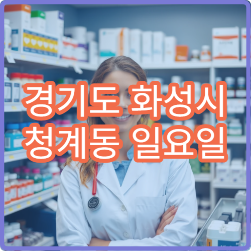 경기도 화성시 청계동 일요일 당번약국 안내 일요일 문 여는 약국 찾기