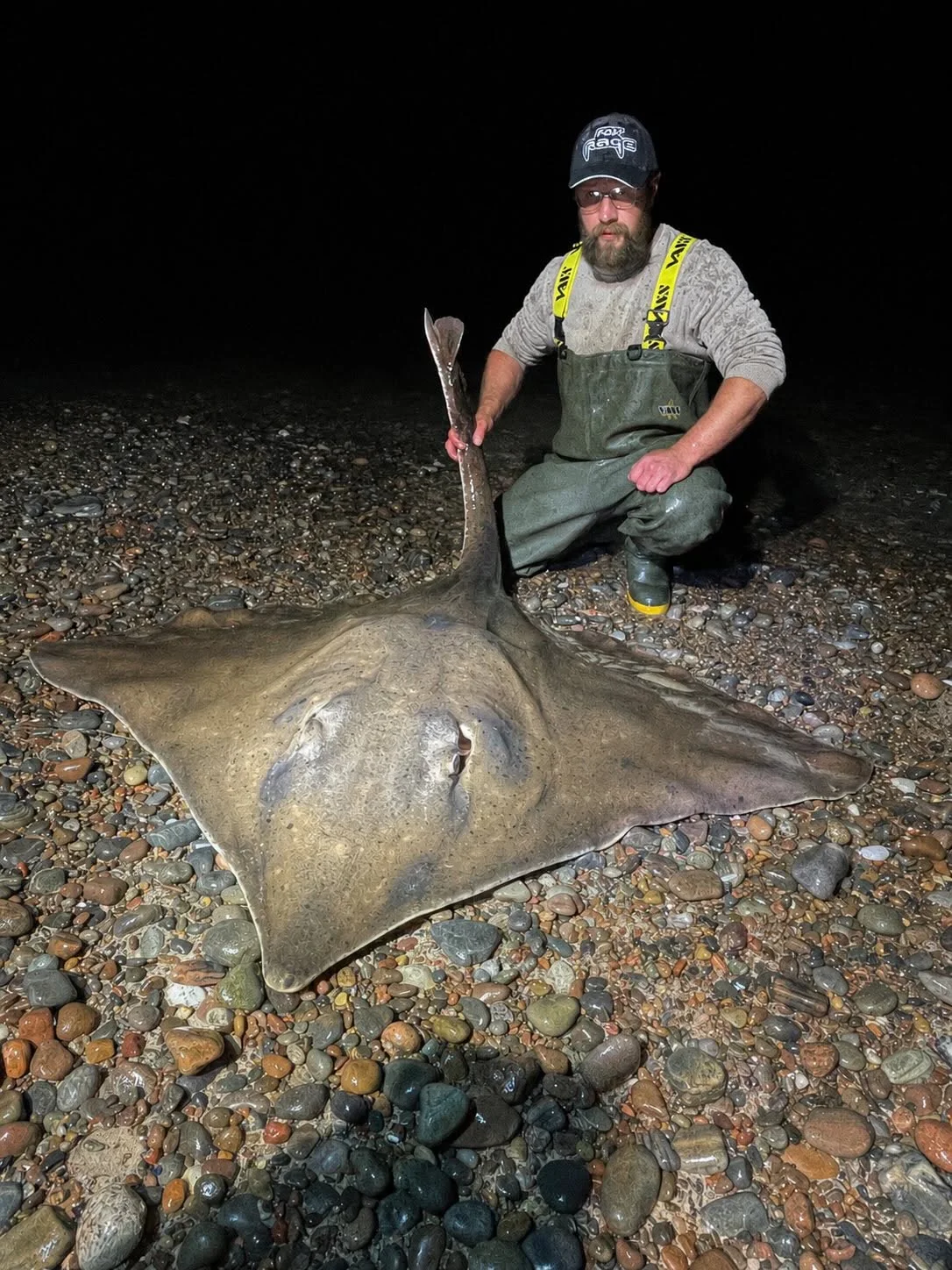 Bob Tuczynski with a Skate caught shore fishing on half mackerel