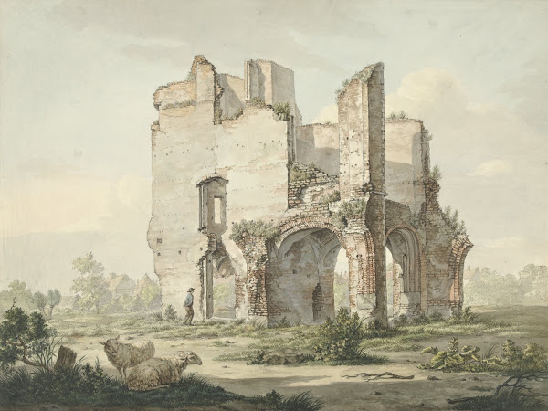 De ruïne van de Abdij van Rijnsburg 1779   1838