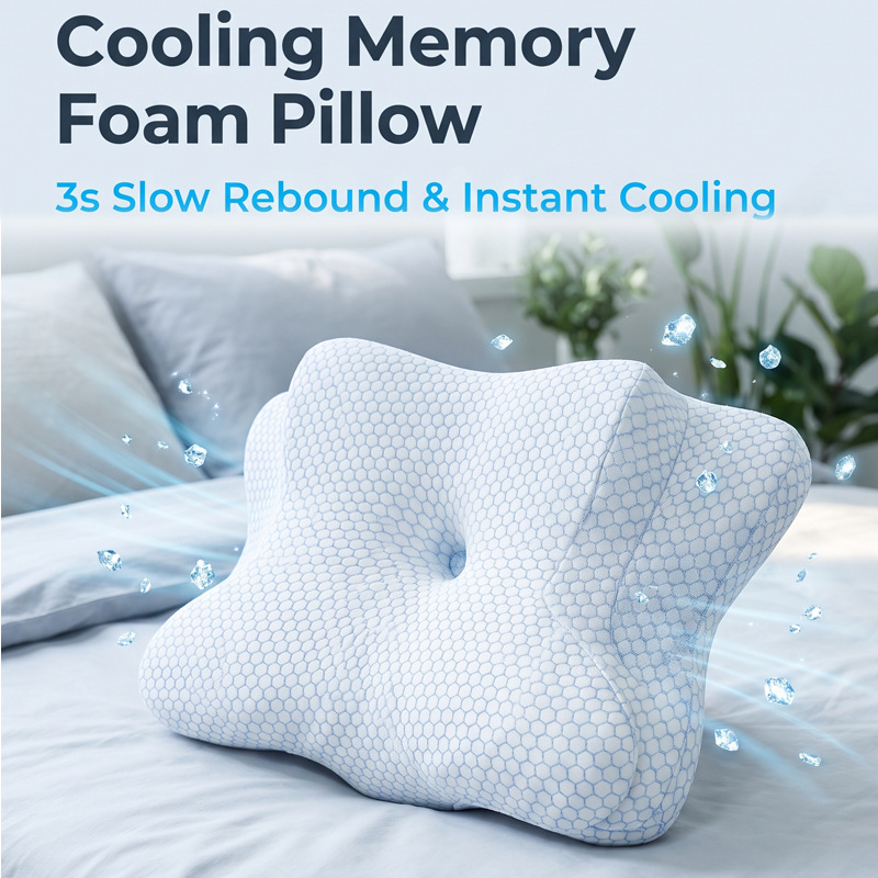 Butterfly-Shaped Neck Support Pillow Memory Foam