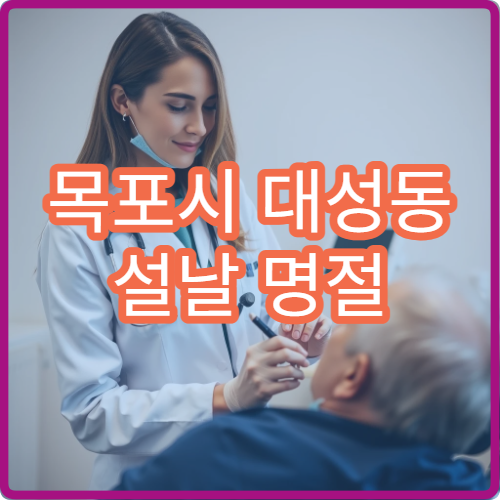 목포시 대성동 설날 명절 연휴 이비인후과 감기 비염 인후통 병원