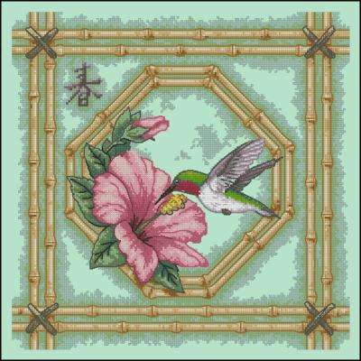 CMP 360037 Hummingbird And Bamboo