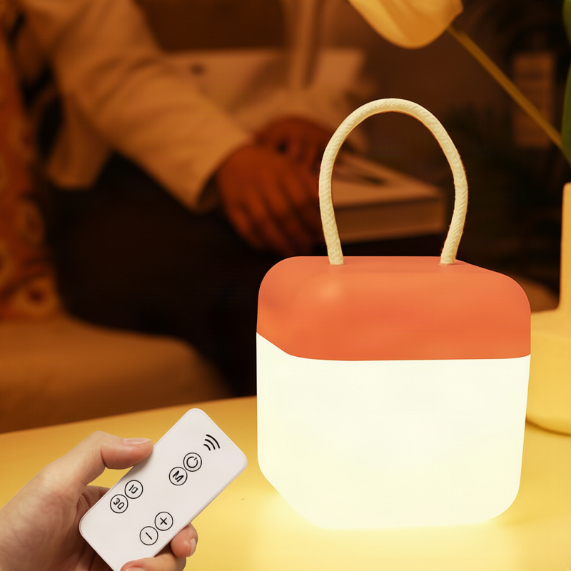 Tragbare LED-Laterne mit Silikon, 10,5 cm