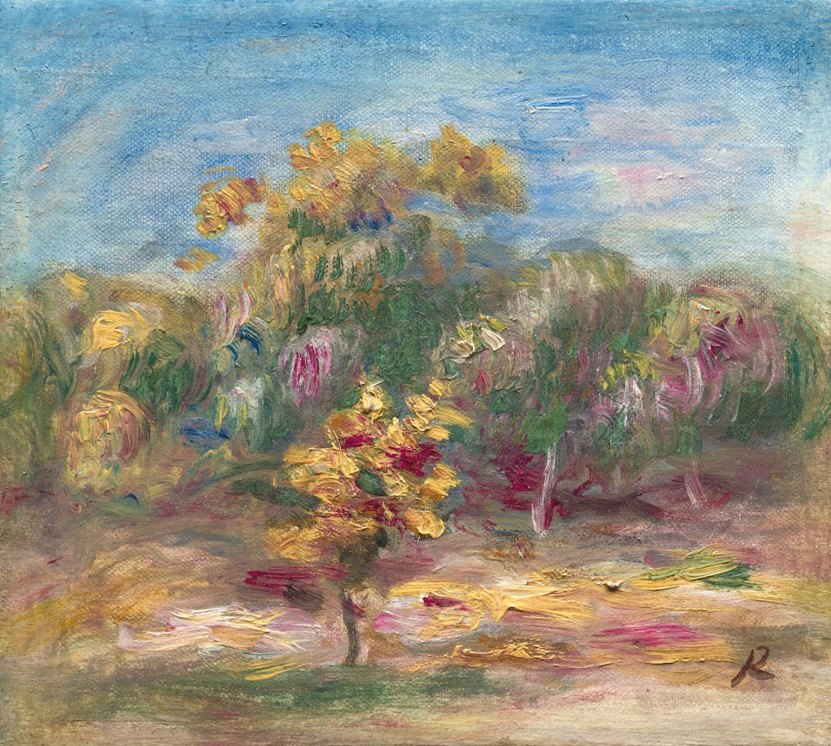 Paysage les arbres circa 1915