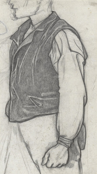 Bovenlichaam Van Een Man Met Gebalde Vuist C 1878   C 1938