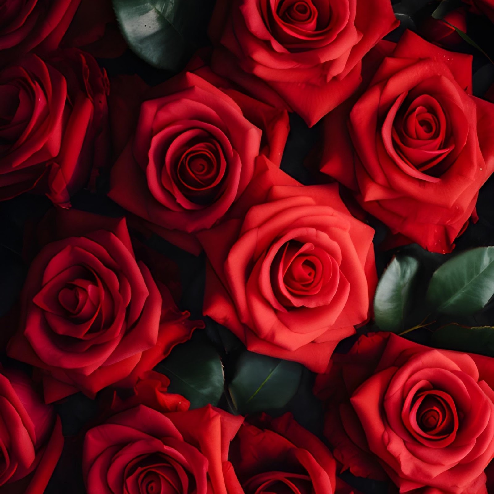 Download Lush Red Roses Background 2K iPhone