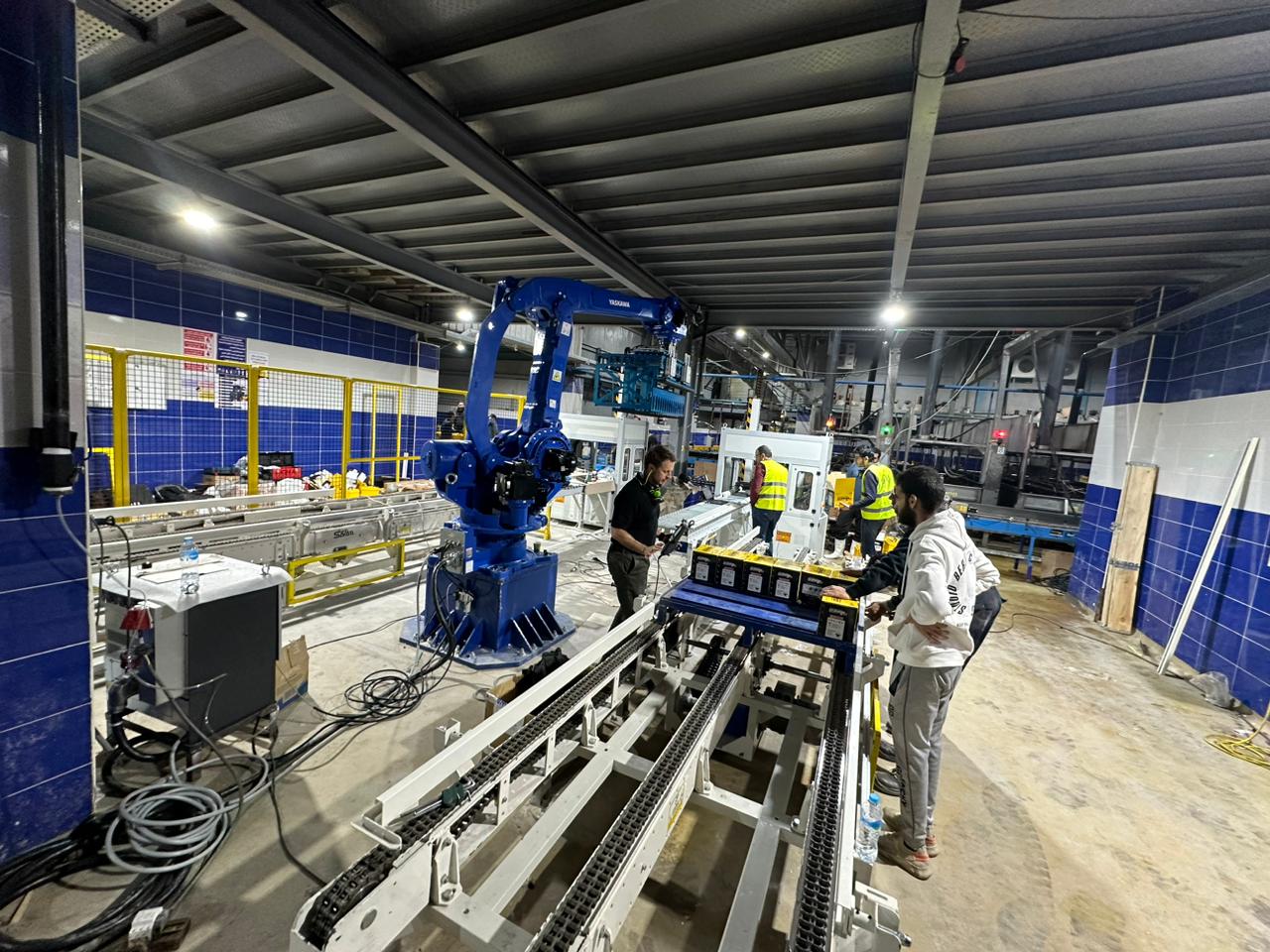 SANAM automated robotic palletizing line for the German battery company