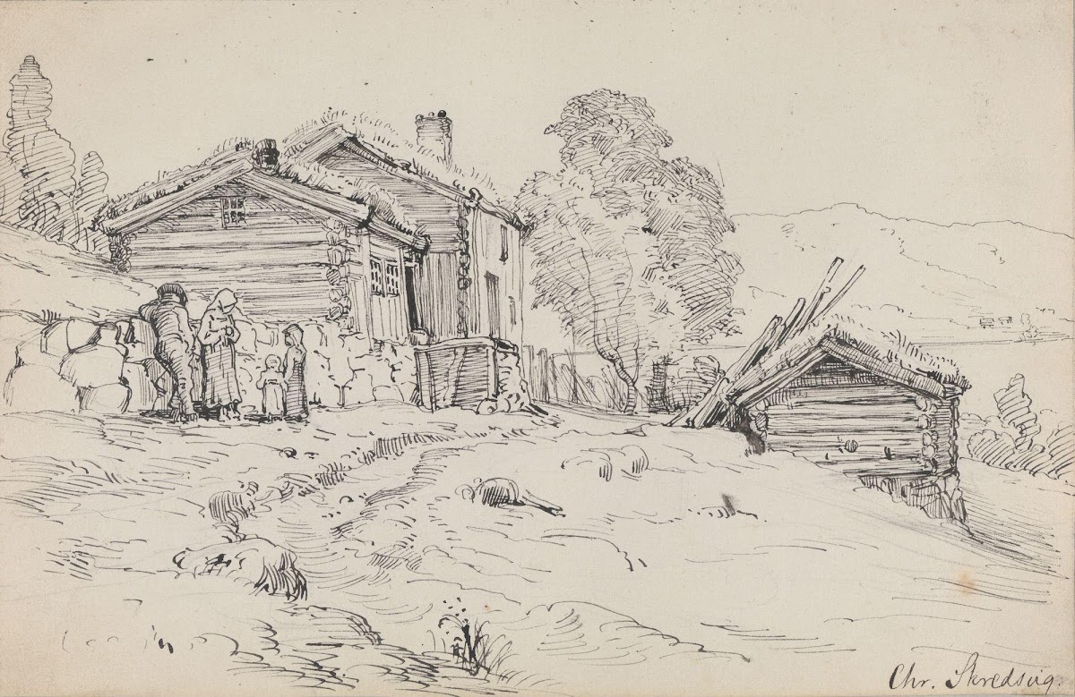 Fire barn på tun