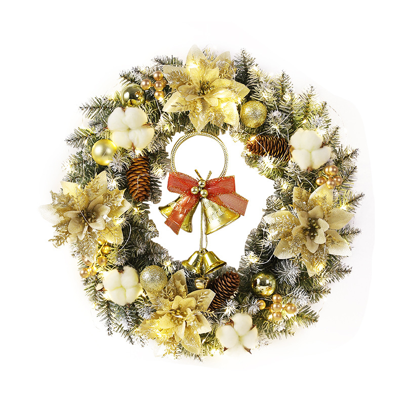 Decorative Christmas wreath with lighting