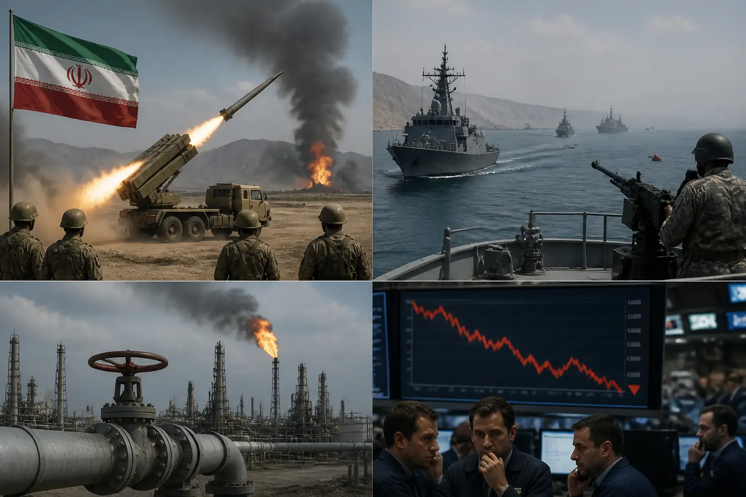 Editorial image for Iran conflict escalates with strikes, Hormuz closure and global oil price shifts
