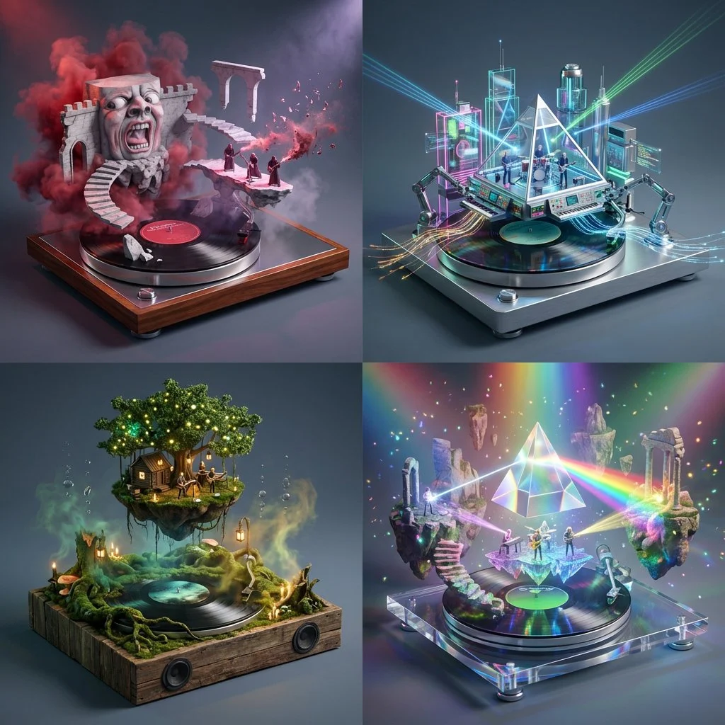 <instrucciones> Variable de entrada: [INSERTAR BANDA/ÁLBUM] Instrucción del sistema: Actuar como historiador musical y diseñador de escenarios.