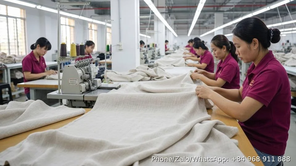 Pure Linen Fabric - Gold Garment Vietnam