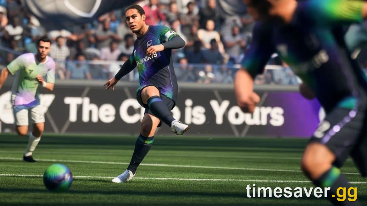 A fast full-back driving forward in EA FC 26 — pace is the trait that makes a converted CB meta