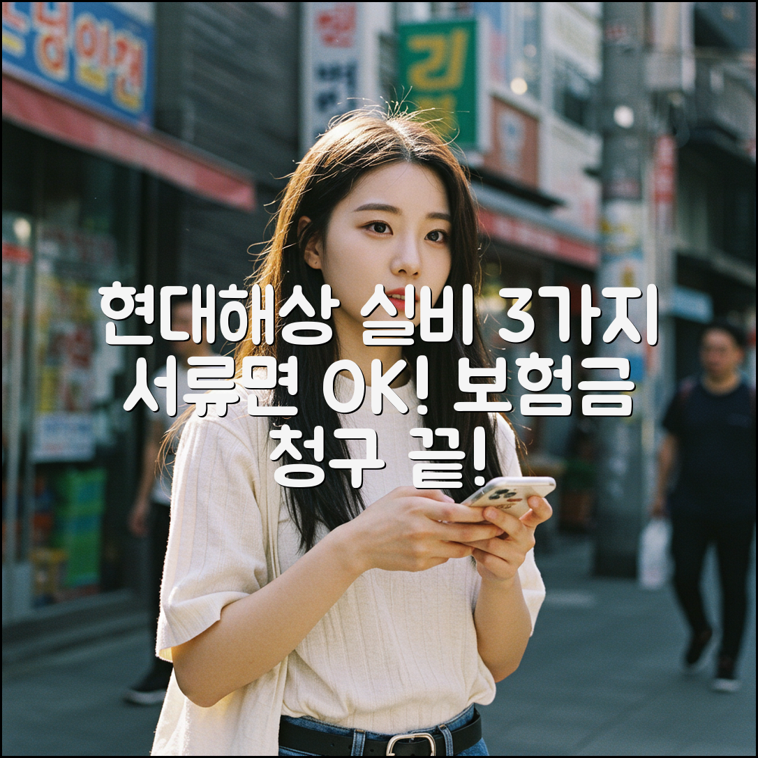 현대해상 실비보험 청구, 3가지 서류만 기억하세요!