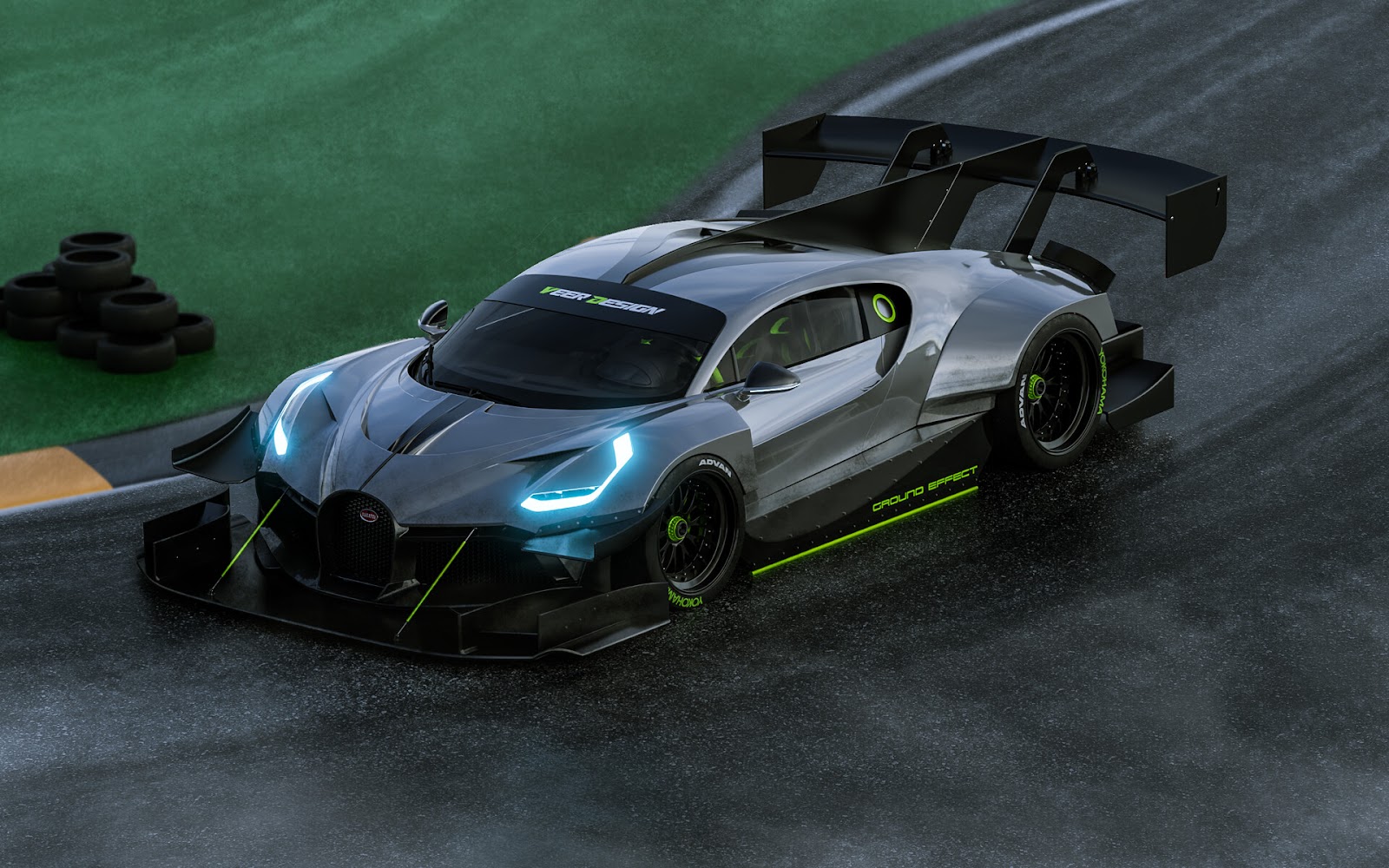 Bugatti Divo Game art Modified Racecar