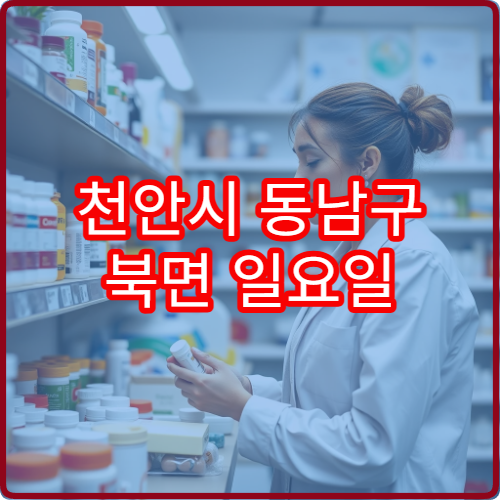 천안시 동남구 북면 일요일 이용 가능한 당번 약국 위치 안내