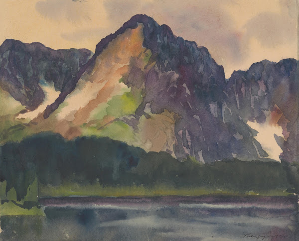 Rocky Hills above River 1930