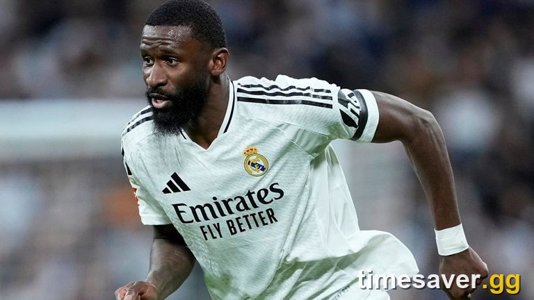 Antonio Rüdiger in action for Real Madrid, the player behind the 97 FUTTIES card