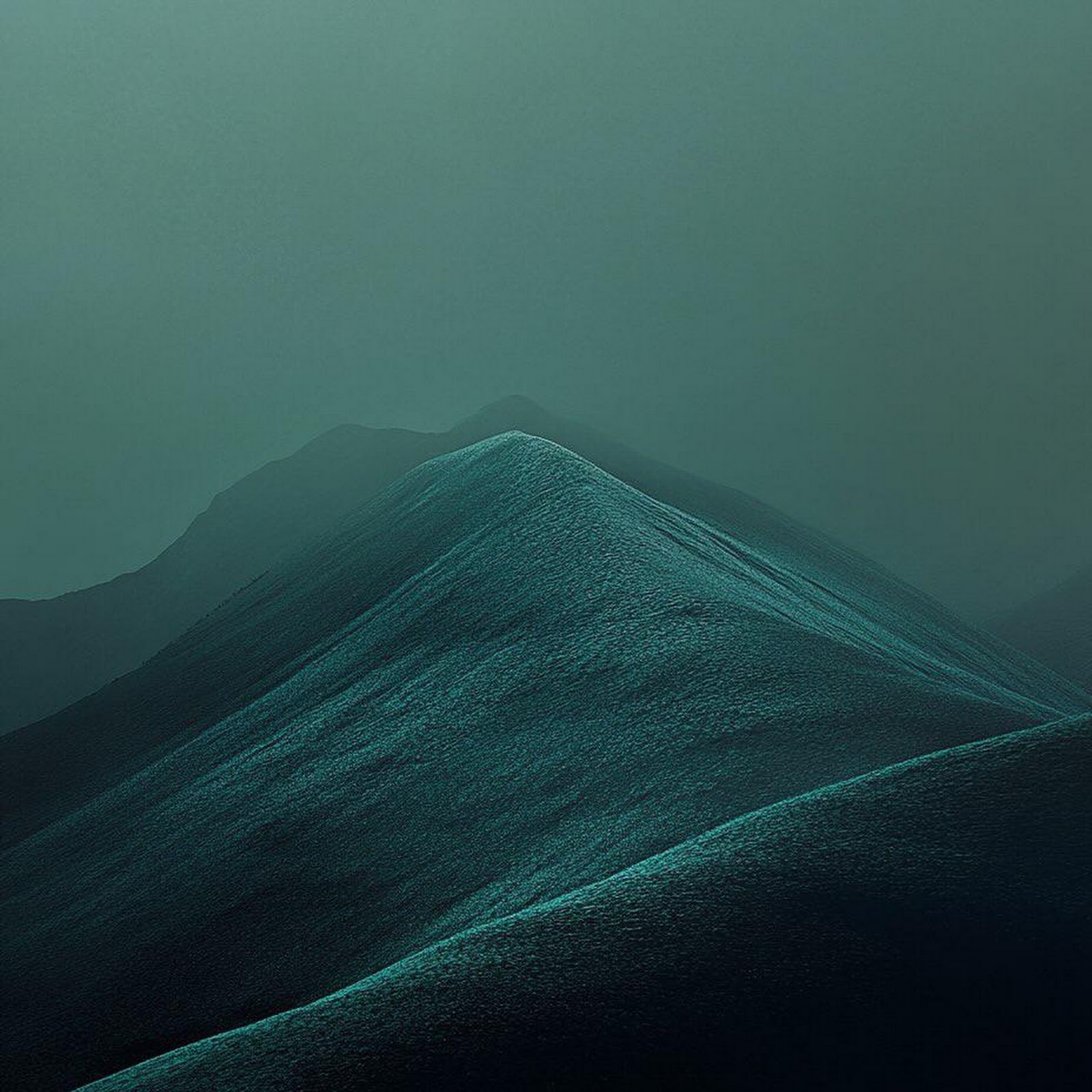 Download Atmospheric Teal Mountain Ridges iPhone