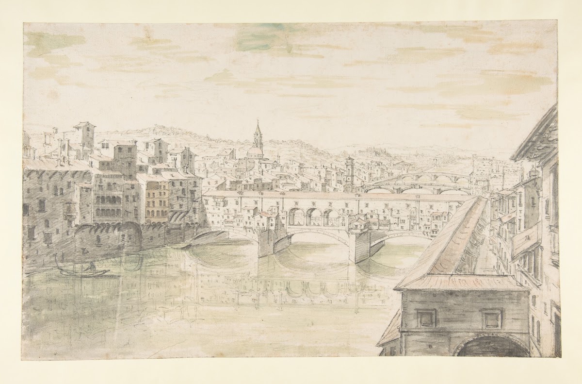 View of the Ponte Vecchio Florence 17th century