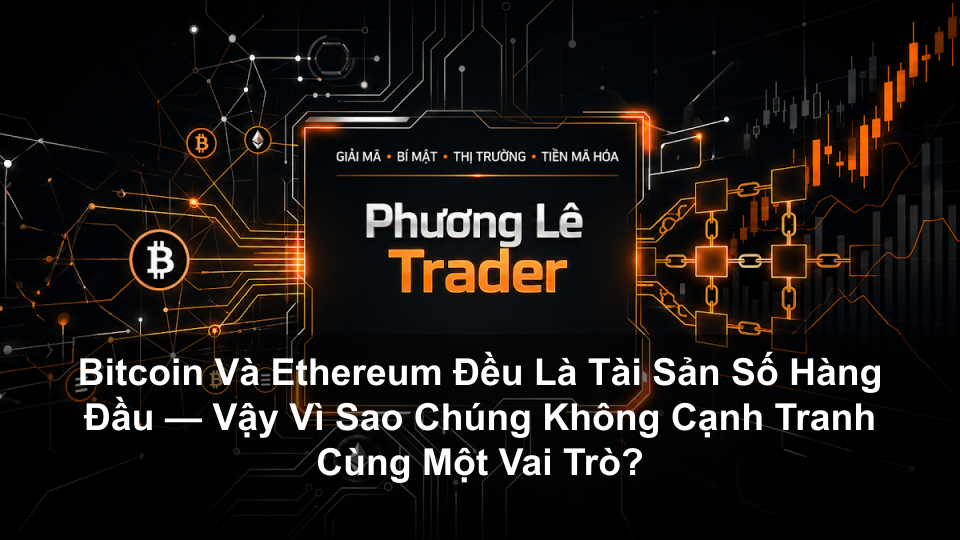 Bitcoin Và Ethereum Đều Là Tài Sản Số Hàng Đầu — Vậy Vì Sao Chúng Không Cạnh Tranh Cùng Một Vai Trò?