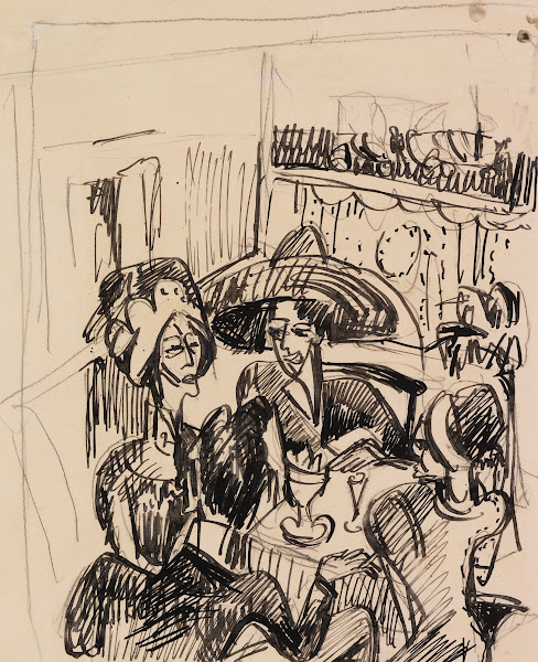Unterhaltung im Café 1915