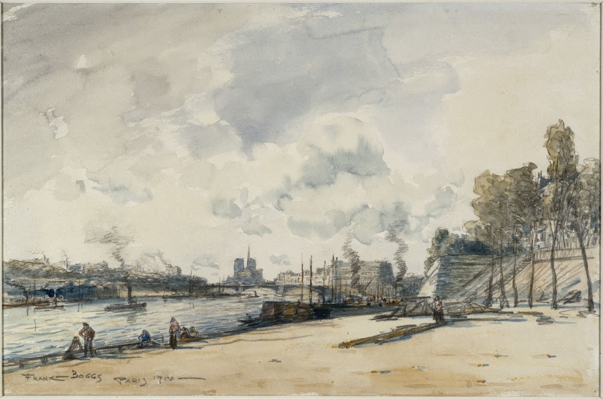 Les bords de la Seine et le Pont de Sully 1900