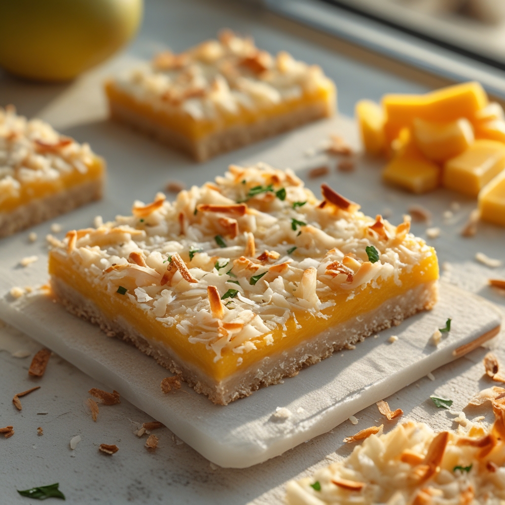 Easy Mango Coconut Bars – Perfect Light Dessert for Summer, Quick & Refreshing