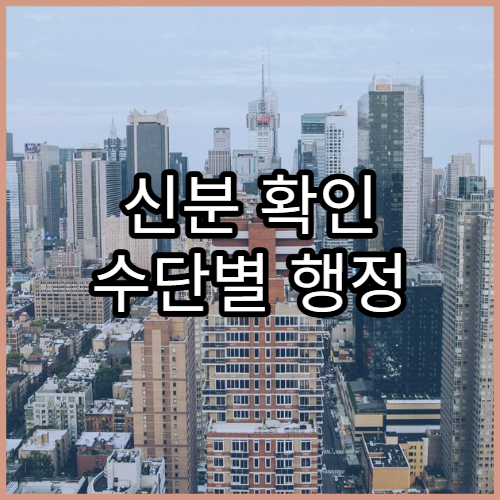 신분 확인 수단별 행정 민원 처리 차이