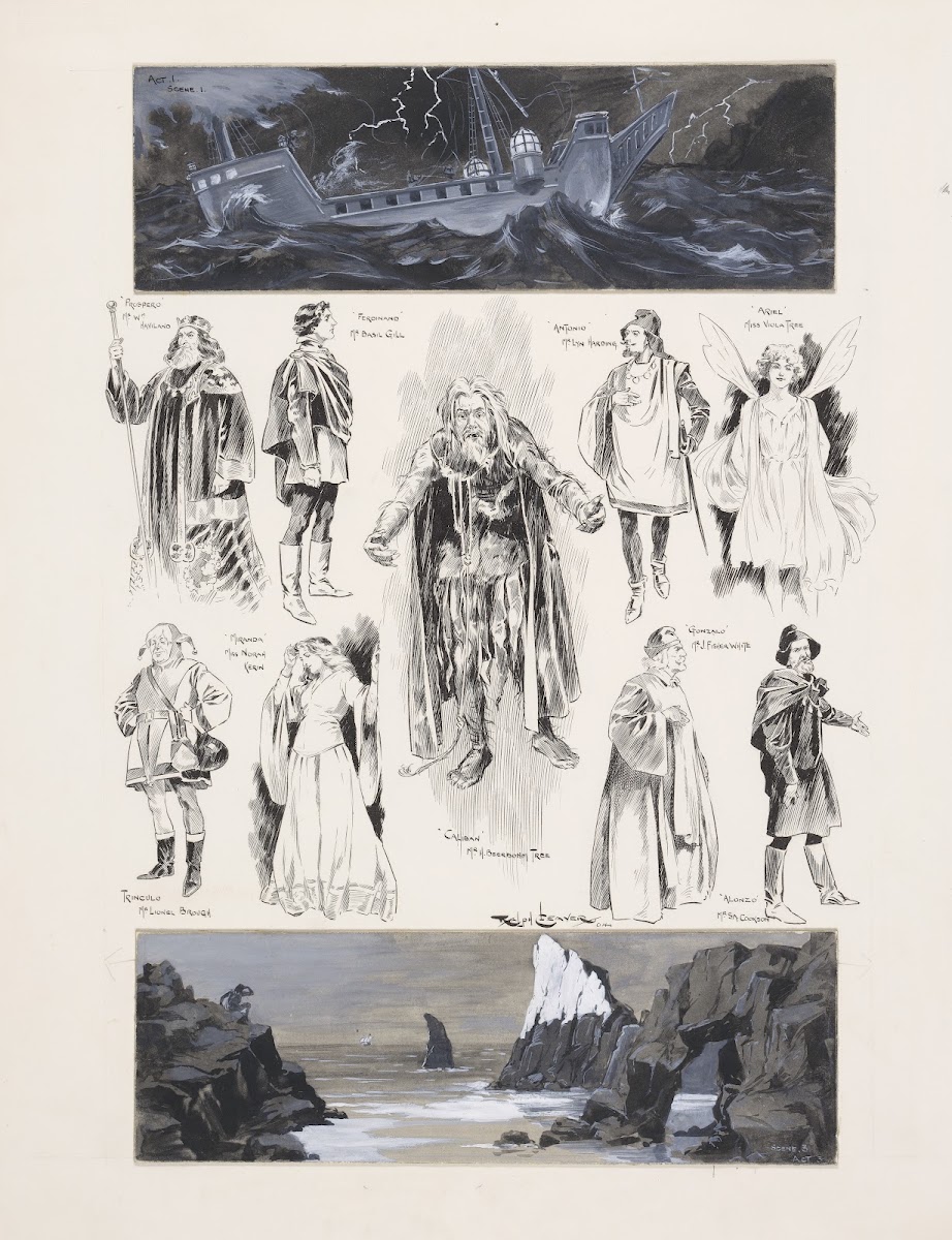Sketches at the production of the Tempest at His Majestys Theatre 1904
