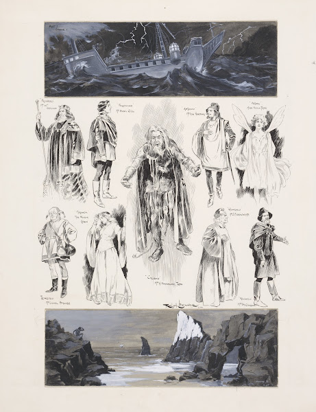 Sketches at the production of the Tempest at His Majestys Theatre 1904